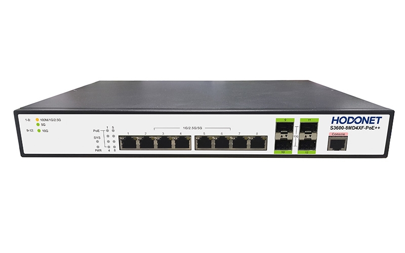 S3600-8MD4XF-PoE++ 8x5Gb RJ45, 4x10Gb SF